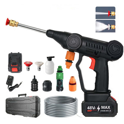Cordless Pressure Washer 800 PSI with 4.0Ah Battery, Foam Cannon & 2 Nozzles — Portable Power Washer for Car Wash — Ebooine