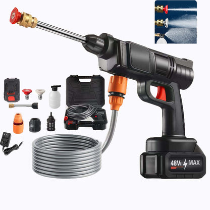 Cordless Pressure Washer with 48V 2.4Ah Battery, Foam Cannon & 2 Nozzles — Lightweight Portable Washer — Ebooine Lite