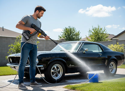 Cordless Pressure Washer 816 PSI with 4.0Ah Battery & 6-in-1 Nozzle — Portable Power Washer for Car Wash & Patio Cleaning — Ebooine