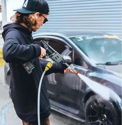 Cordless Pressure Washer with 48V 2.4Ah Battery, Foam Cannon & 2 Nozzles — Lightweight Portable Washer — Ebooine Lite