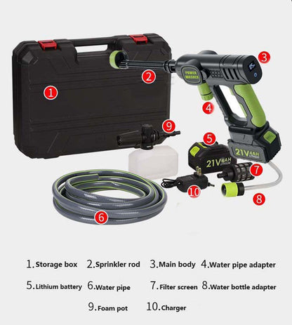 Cordless Pressure Washer 1016 PSI with Digital Display, 21V 4.0Ah Battery & 6-in-1 Nozzle — Portable Power Washer for Car, Patio & Garden — Ebooine Pro