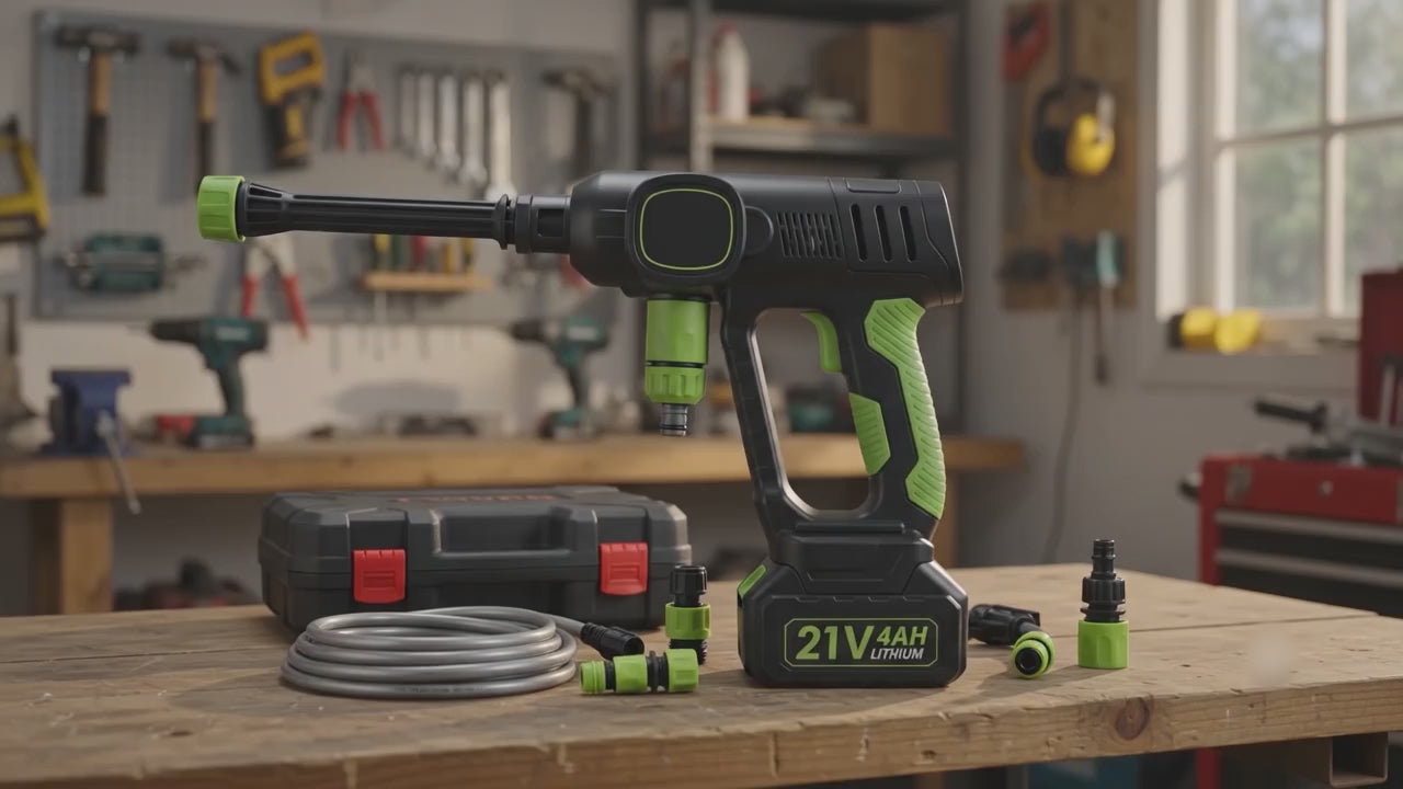 Load video: Meet the Ebooine cordless pressure washer